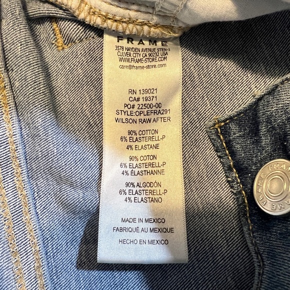 FRAME Le Easy Flare Raw Hem Denim Jeans Womens Size 26 - Picture 6 of 9